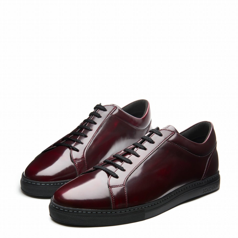 Women Solovair Rub-off Vegan 070 Sneakers Red | VS7-070-CR-RO-VEG-G-060