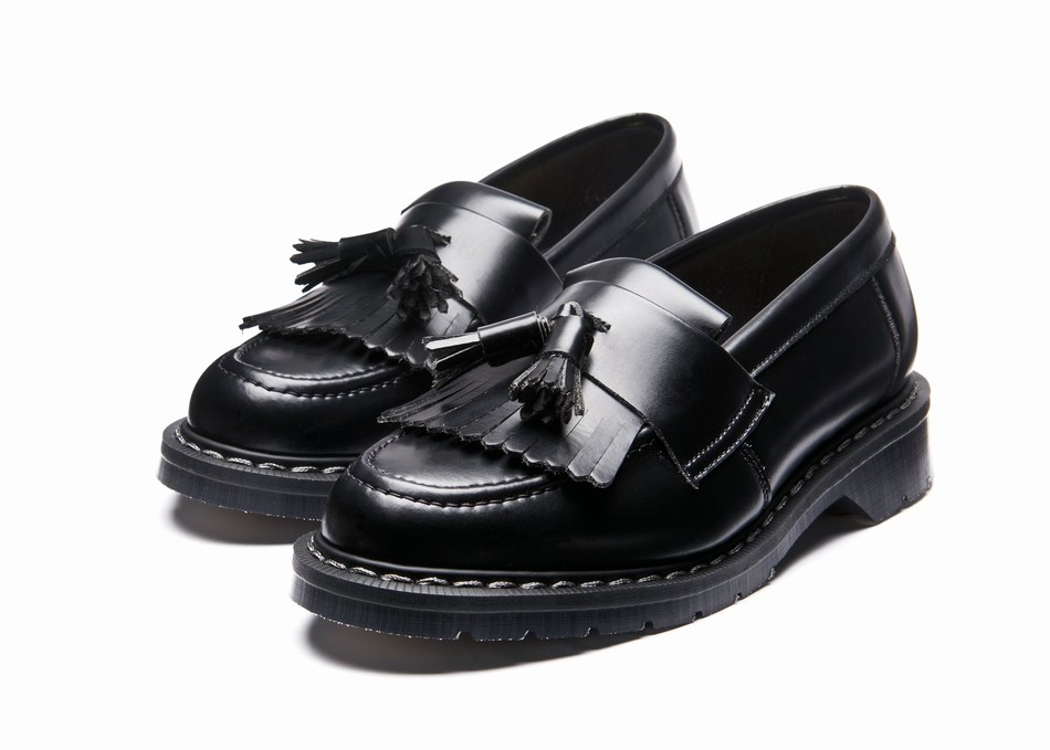 Women Solovair Vegan Hi-Shine Tassel Loafers Black | VS0-1022-BK-VEG-G-040